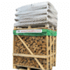 A large 1.25 meter crate containing 48 packs of heat logs, perfect for eco-friendly and consistent heating.