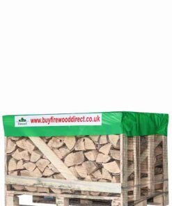 Kiln dried firewood logs in a compact standard crate for efficient heating solutions.