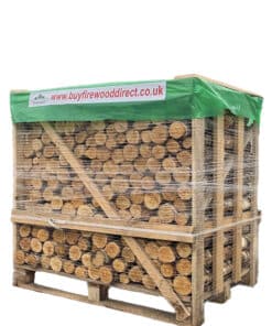 This is a photo of Flexi crate kiln dried birch unsplit logs.