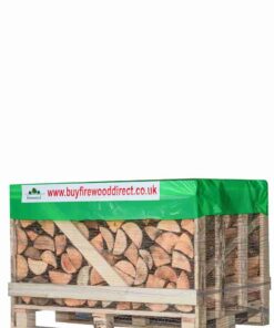 Kiln dried firewood logs in a compact standard crate for efficient heating solutions.