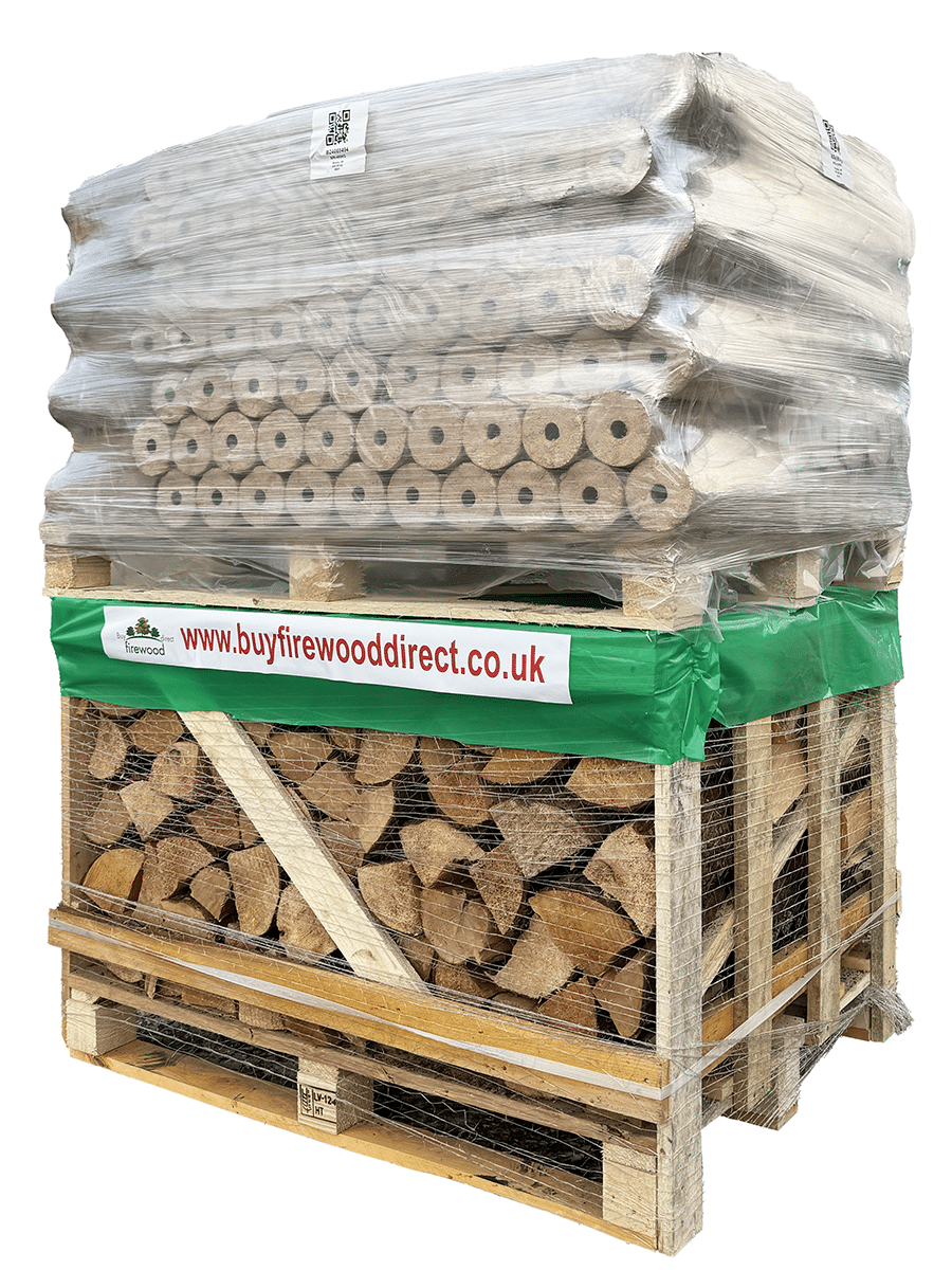 48 Packs of Hardwood Heat Logs And Standard Crate Kiln Dried Mixed Logs